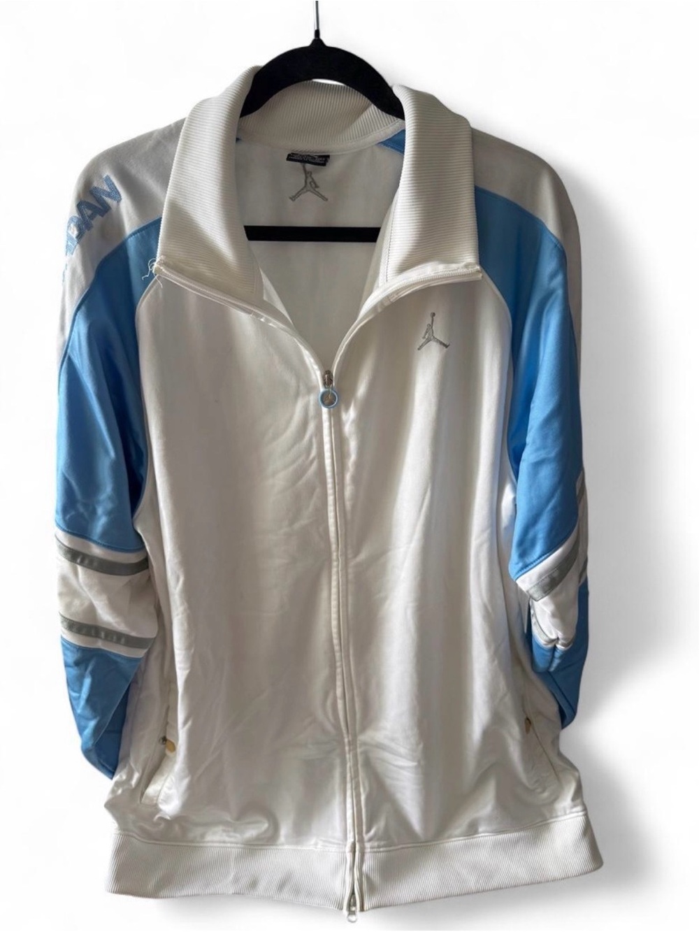 Jordan Vintage White & Light Blue Track Jacket